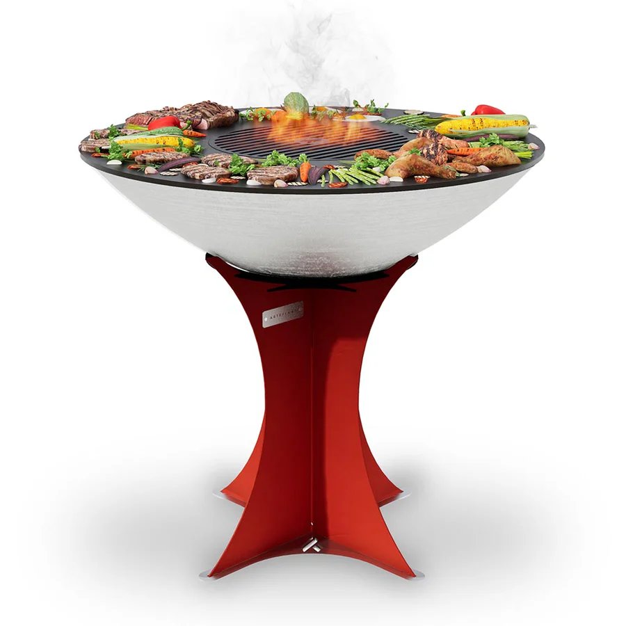 Arteflame XXL 40" Flat Top Grill - High Euro Base Red