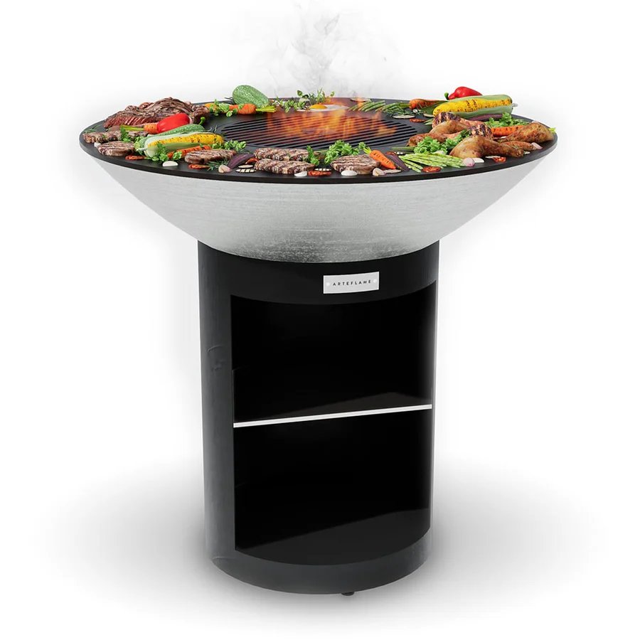 Arteflame XXL 40" Platinum Edition Grill - Classic Storage Base Black