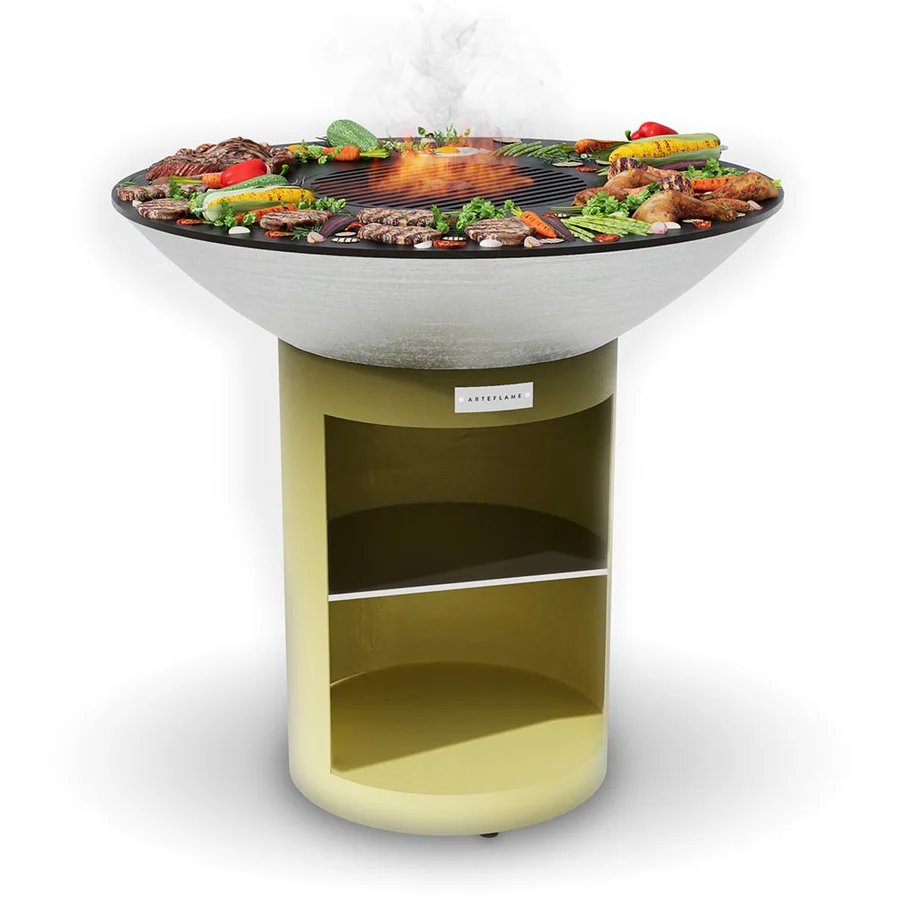 Arteflame XXL 40" Platinum Edition Grill - Classic Storage Base Yellow