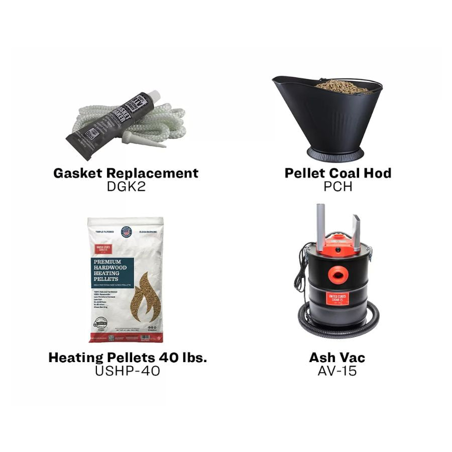Ashley AP5617-W Pellet Stove 90 lb. Hopper (2,200 Sq. Ft.) accessories