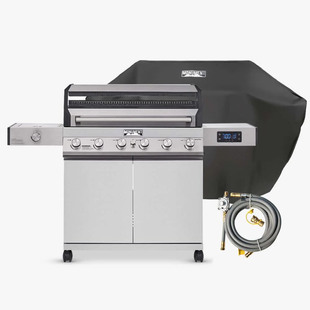 Monument Grills Denali 605 | Stainless Smart Tech Natural/Propane Gas Grill