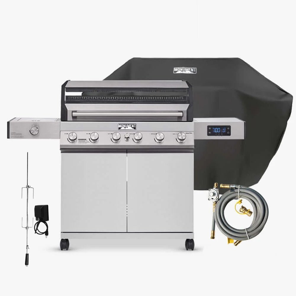 Monument Grills Denali 605 | Stainless Smart Tech Natural/Propane Gas Grill