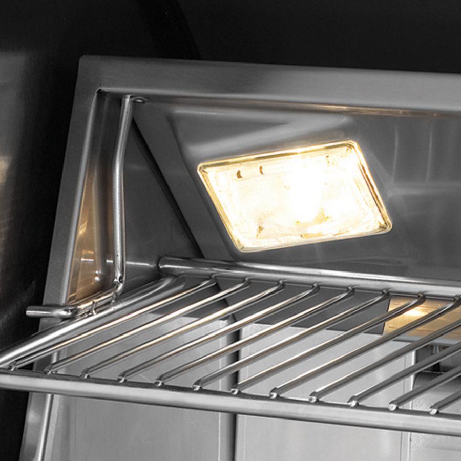 Fire Magic E1060I-9EAN 48-Inch Built-In Natural Gas Grill With Rotisserie & Analog Thermometer - Angled Halogen Internal Lights