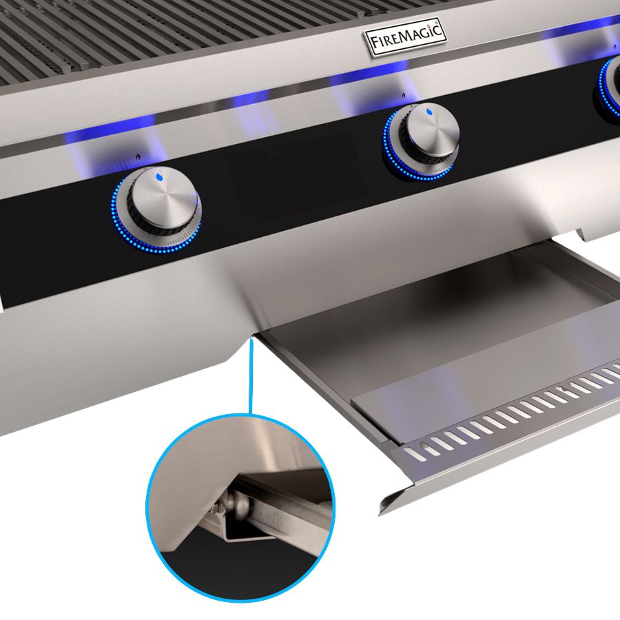 Fire Magic E1060I-9EAN 48-Inch Built-In Natural Gas Grill With Rotisserie & Analog Thermometer - Echelon Drip Tray Analog