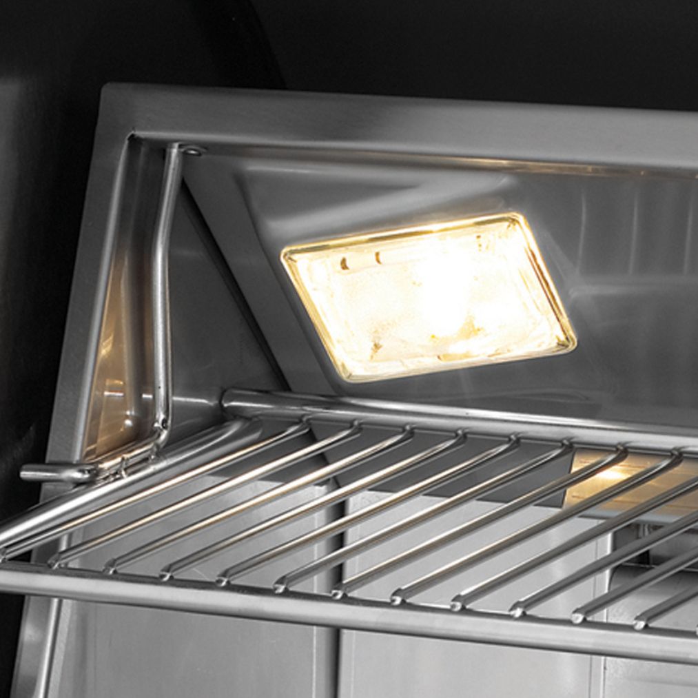 Fire Magic E660I-9E1N-W 30 Inch Built-In Natural Gas Grill With Rotisserie - Angled Halogen Internal Lights