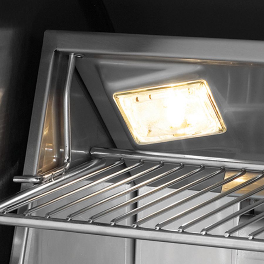 Fire Magic E790I-9EAN-W 36-Inch Built-In Natural Gas Grill With Rotisserie, Magic Window & Analog Thermometer - Angled Halogen Internal Lights