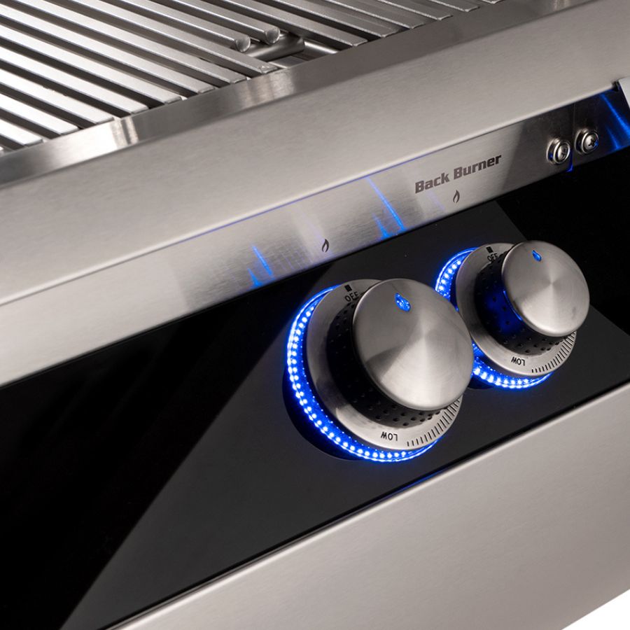 Fire Magic E790I-9EAN-W 36-Inch Built-In Natural Gas Grill With Rotisserie, Magic Window & Analog Thermometer - Comfort Touch Knobs With Brushed Finish