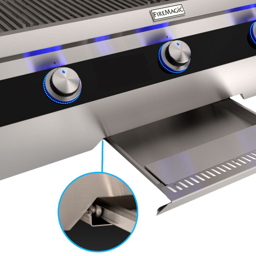 Fire Magic E790I-9EAN-W 36-Inch Built-In Natural Gas Grill With Rotisserie, Magic Window & Analog Thermometer - Echelon Drip Tray Analog