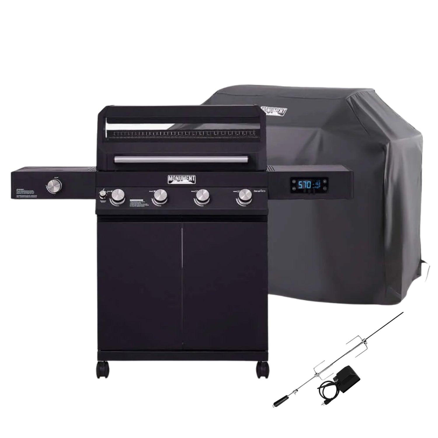Monument Grills Denali 425 | Black Smart Tech Propane Gas Grill