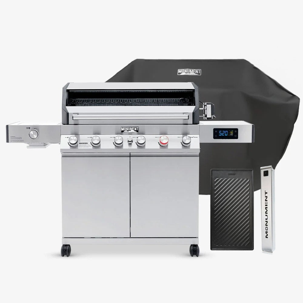 Monument Grills Denali 605Pro | Stainless Smart Tech Propane Gas Grill