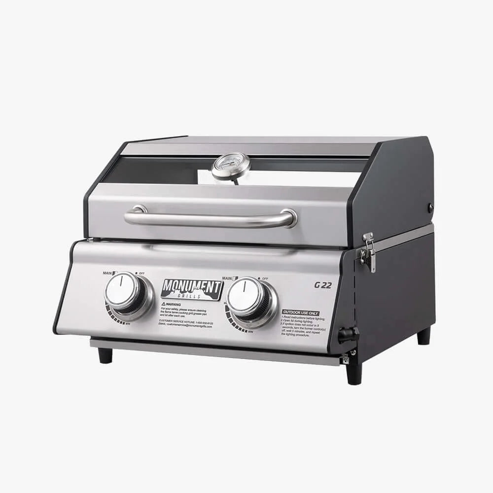Monument Grills G22 | Stainless Tabletop Propane Gas Grill