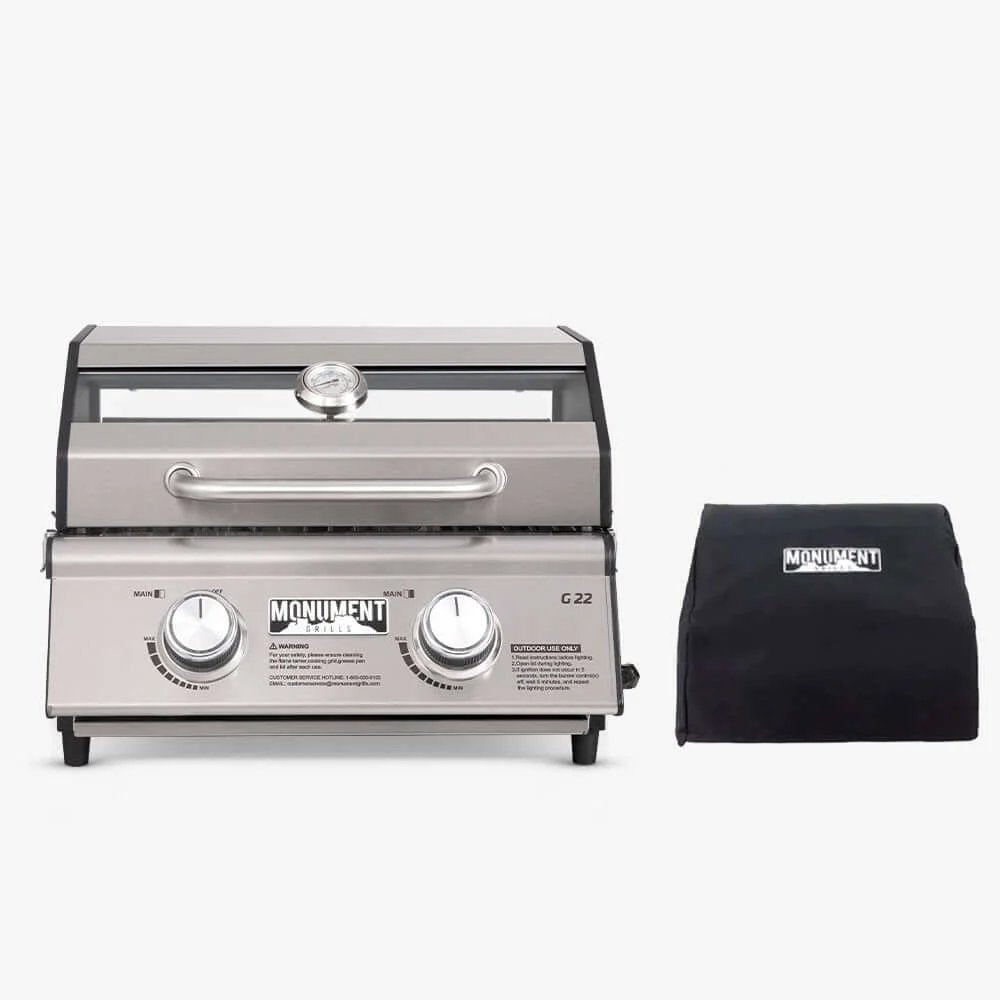 Monument Grills G22 | Stainless Tabletop Propane Gas Grill