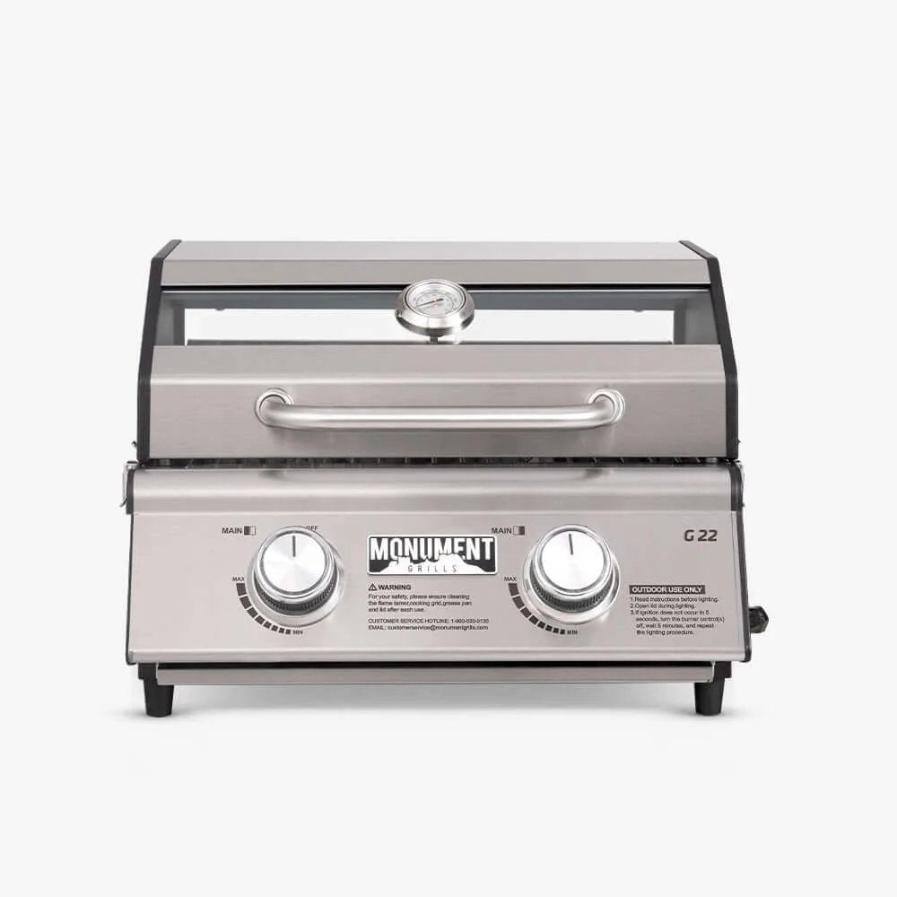 Monument Grills G22 | Stainless Tabletop Propane Gas Grill