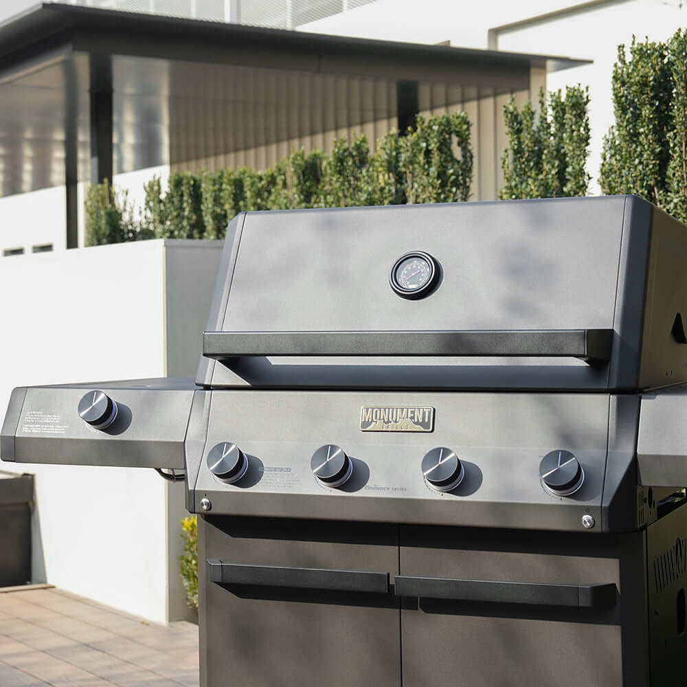 Monument Grills Eminence 425 Propane Gas Grill with Side Burner & 60,000 BTU Output - E425