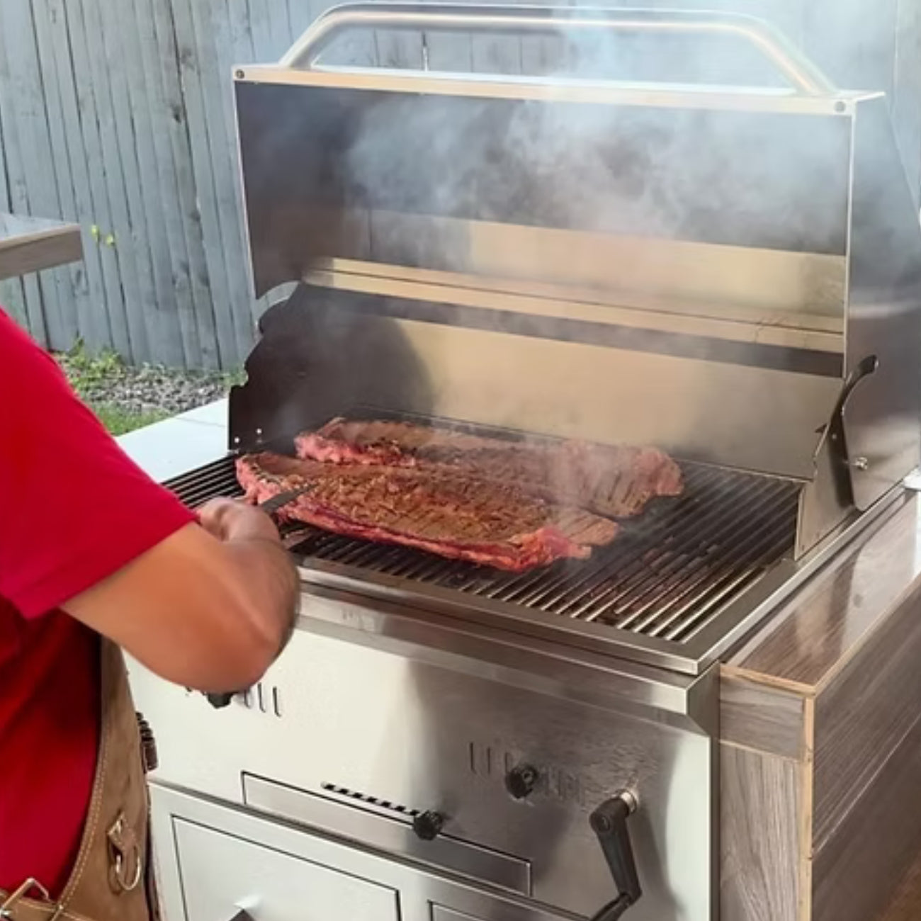 Kokomo Grills 32” Built-In Stainless Steel Charcoal BBQ Grill with Temperature Gauge – KO-CHAR32