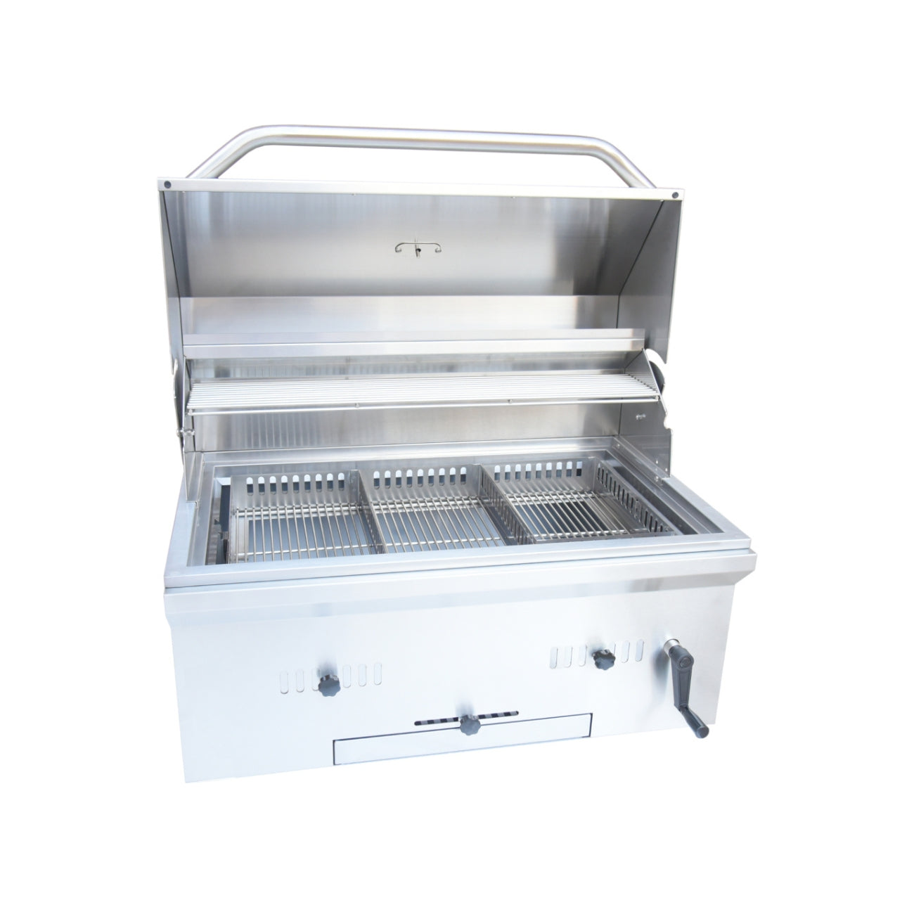 Kokomo Grills 32” Built-In Stainless Steel Charcoal BBQ Grill with Temperature Gauge – KO-CHAR32
