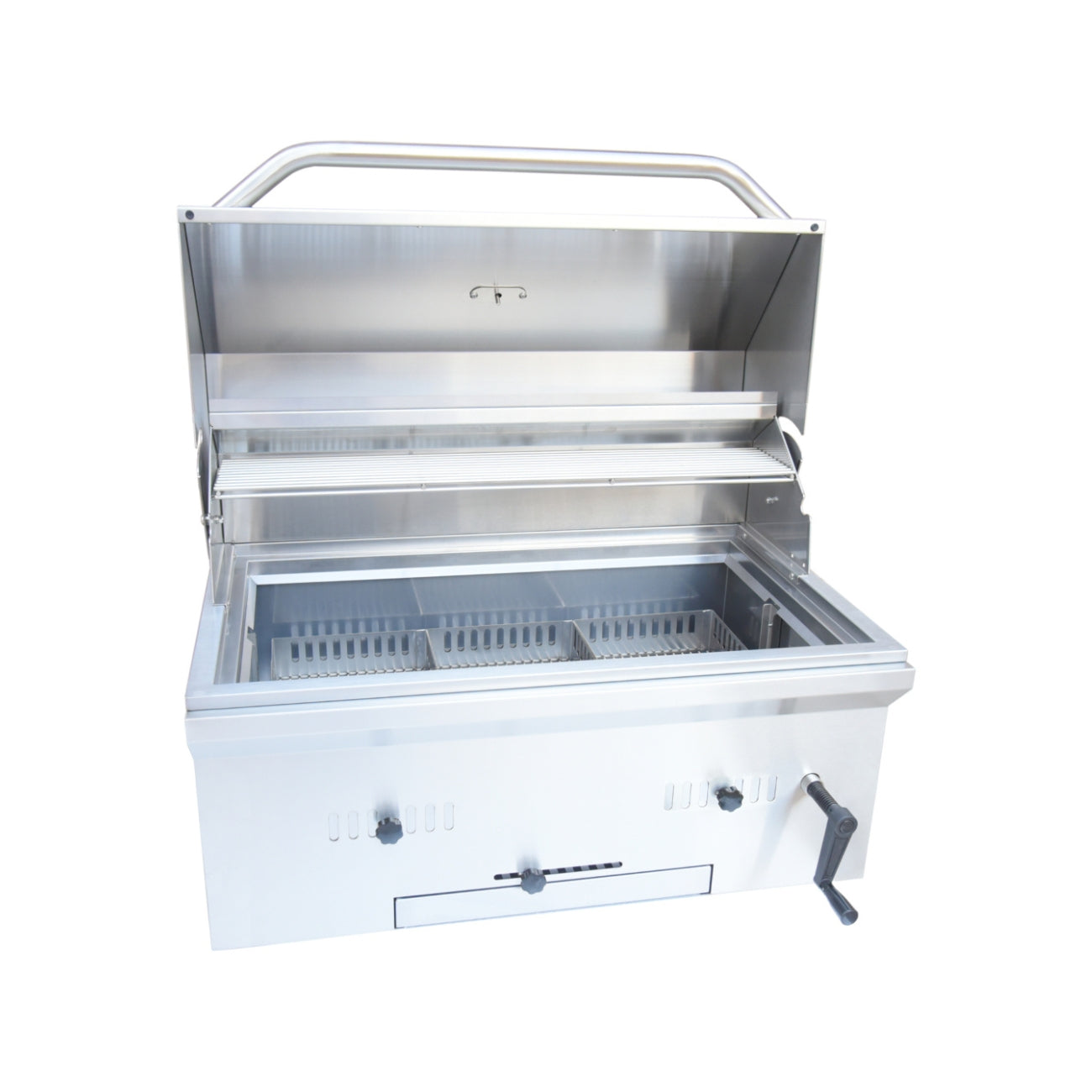 Kokomo Grills 32” Built-In Stainless Steel Charcoal BBQ Grill with Temperature Gauge – KO-CHAR32