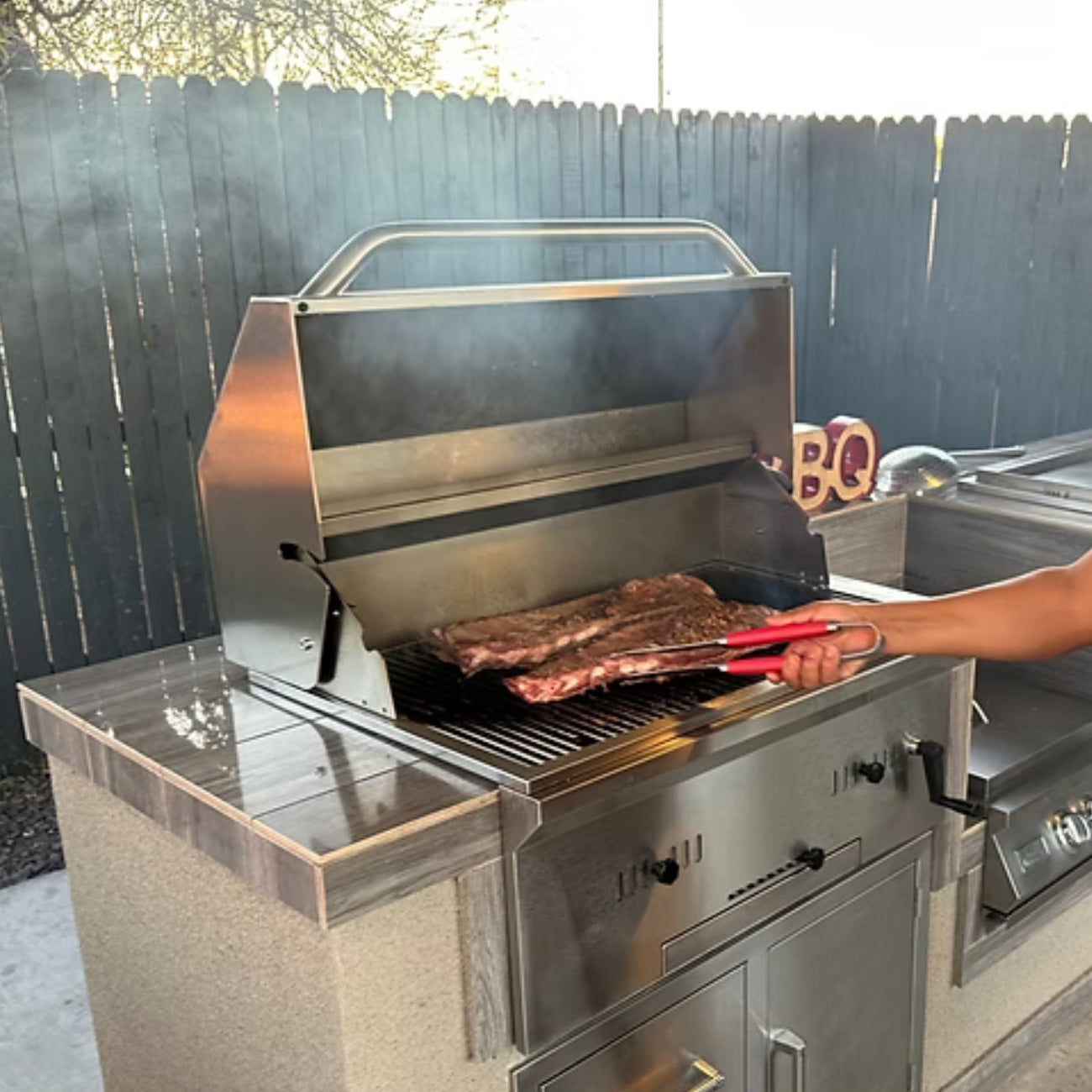 Kokomo Grills 32” Built-In Stainless Steel Charcoal BBQ Grill with Temperature Gauge – KO-CHAR32