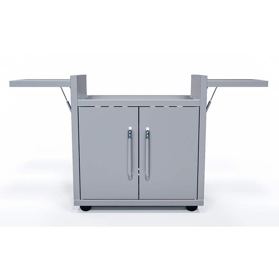 Le Griddle portable cart for 75 series griddles GFCART75 stainless steel with folding shelves and caster wheels