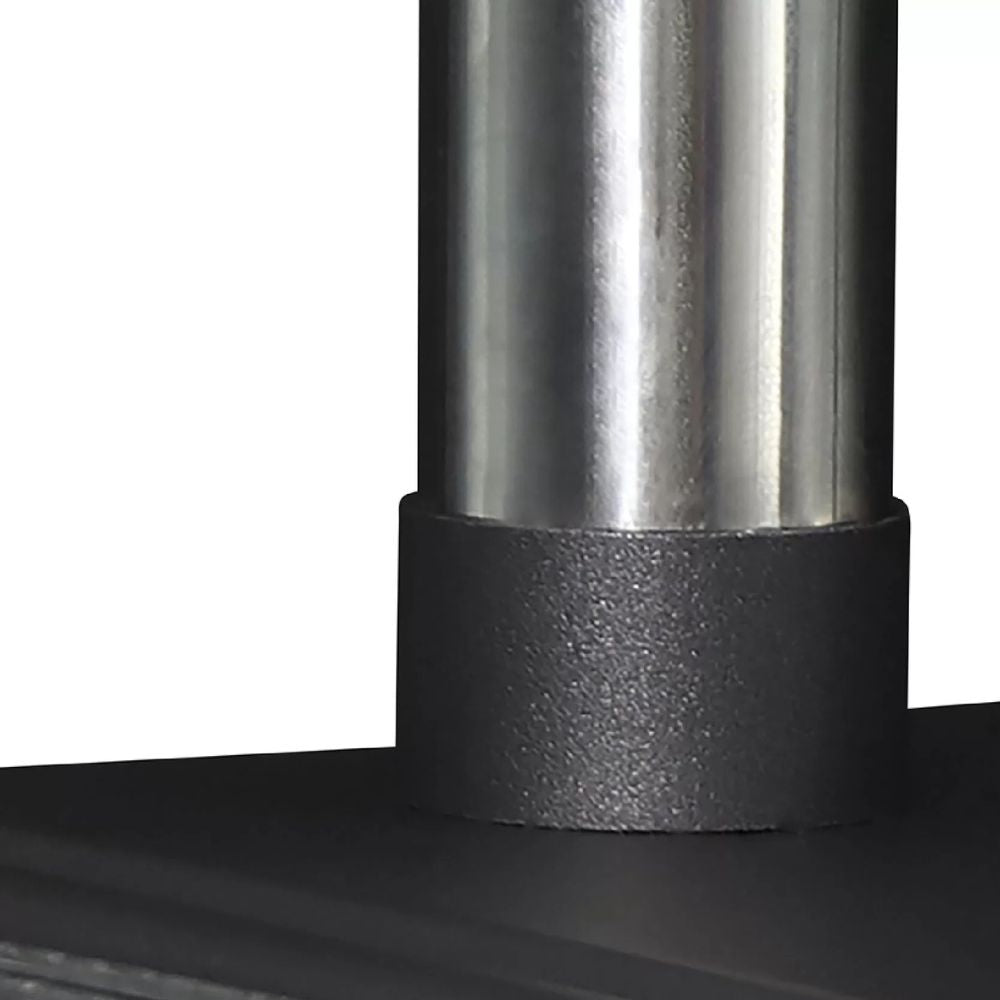 US Stove CCS14 Caribou Outfitter Camp Stove – 14 Inch - Close-up of a metal stand with black base