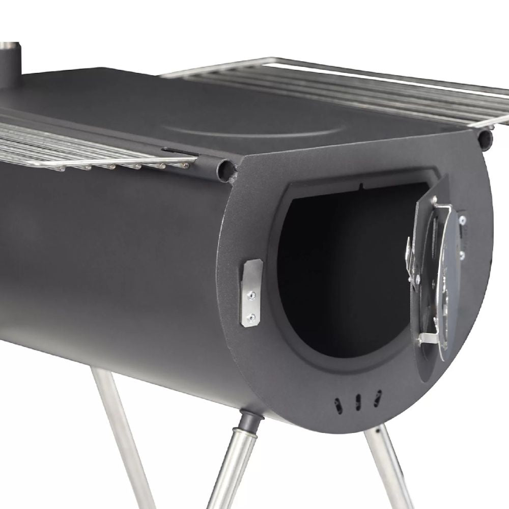 US Stove CCS18 Caribou Outfitter Camp Stove – 18 Inch - Portable grill with a black body and metal grate