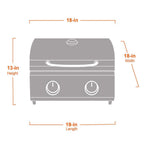 Monument Grills 13742 Stainless Tabletop Propane Gas Grill Portable 15,000 BTU 2-Burner BBQ – SKU 13742
