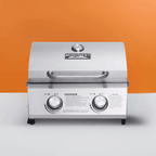 Monument Grills 13742 Stainless Tabletop Propane Gas Grill Portable 15,000 BTU 2-Burner BBQ – SKU 13742