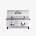 Monument Grills 13742 Stainless Tabletop Propane Gas Grill Portable 15,000 BTU 2-Burner BBQ – SKU 13742