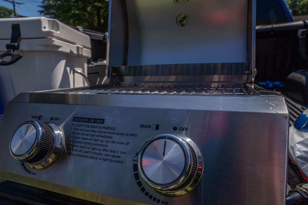 Monument Grills 13742 Stainless Tabletop Propane Gas Grill Portable 15,000 BTU 2-Burner BBQ – SKU 13742
