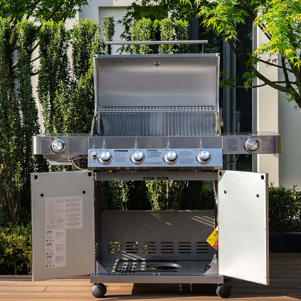 Monument Grills Stainless Infrared Propane Gas Grill 72,000 BTU 4-Burner Sear Grill – SKU 24367