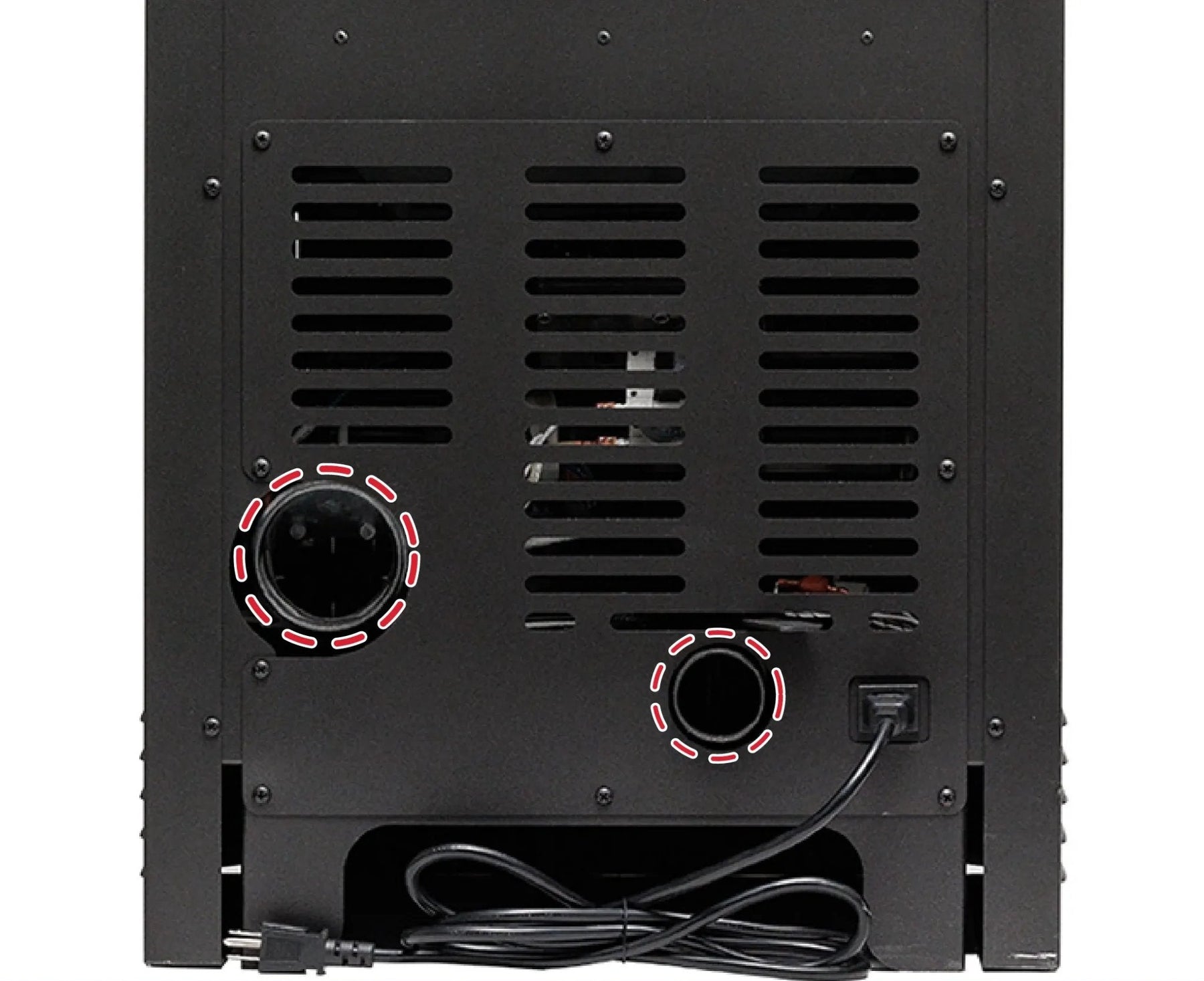 Ashley AP5613-W Pellet Stove 40 lb. Hopper (1,800 Sq. Ft.) - exhaust and fresh air intake