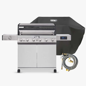 Monument Grills Denali 605 | Stainless Smart Tech Natural/Propane Gas Grill