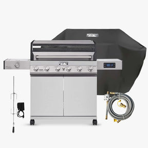 Monument Grills Denali 605 | Stainless Smart Tech Natural/Propane Gas Grill