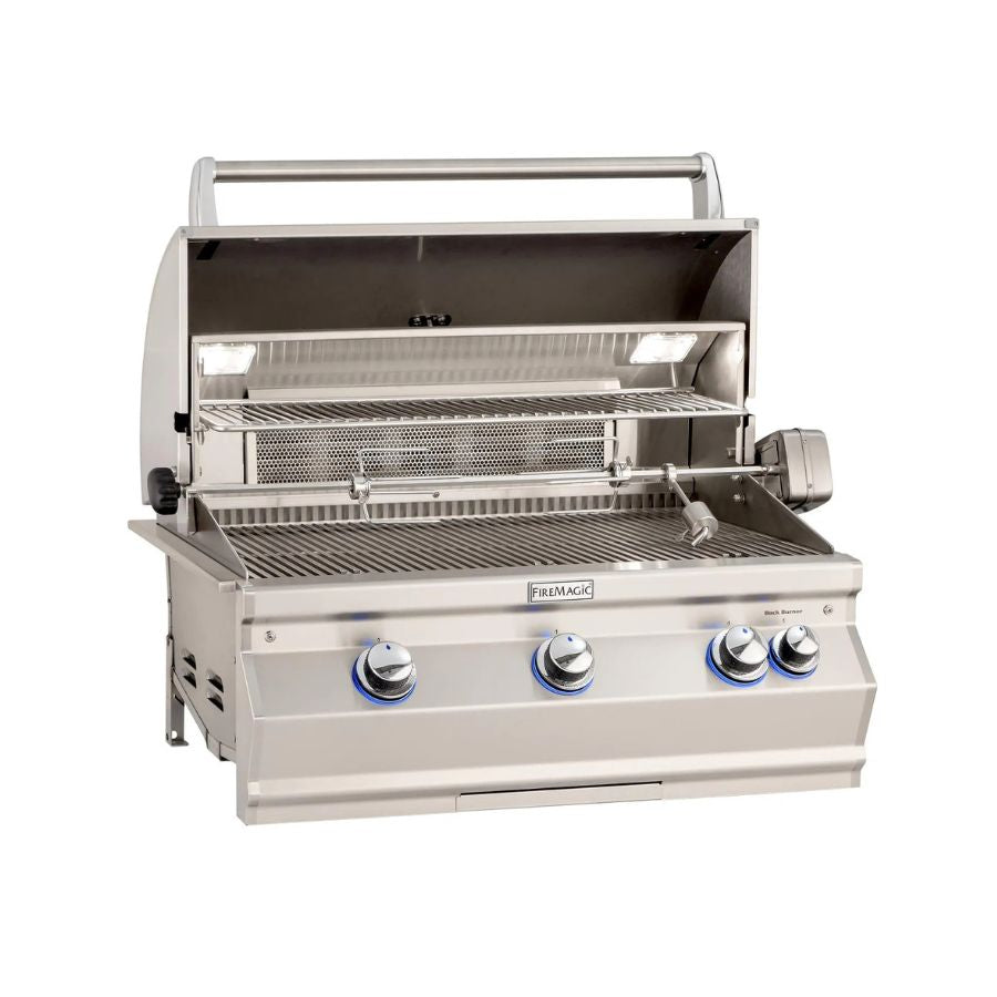 Fire Magic - A540I-8EAN - Aurora 30-Inch Built-In Natural Gas Grill With Rotisserie - Open