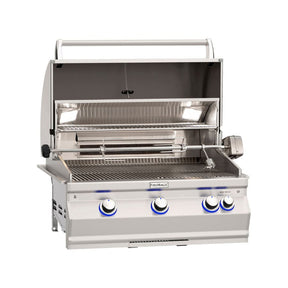 Fire Magic - A660I-8EAN - Aurora 30-Inch Built-In Natural Gas Grill With Rotisserie Open