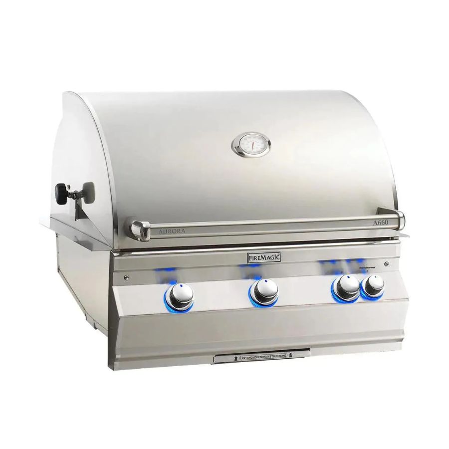 Fire Magic - A660I-8EAN - Aurora 30-Inch Built-In Natural Gas Grill With Rotisserie 