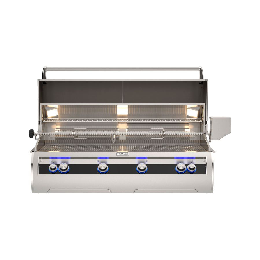 Fire Magic E1060I-9EAN 48-Inch Built-In Natural Gas Grill With Rotisserie & Analog Thermometer - Open 
