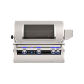 Fire Magic E660I-9E1N-W 30 Inch Built-In Natural Gas Grill With Rotisserie Magic Window Digital Thermometer
