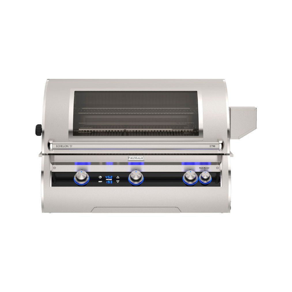 Fire Magic E790I-9E1N-W 36-Inch Built-In Natural Gas Grill With Rotisserie, Magic Window & Digital Thermometer