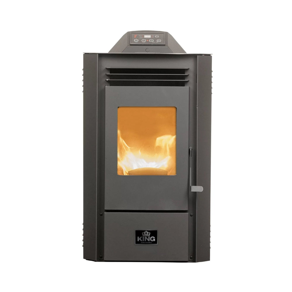 King KP5513-W Pellet Stove 40 lb. Hopper (1,800 Sq. Ft.)