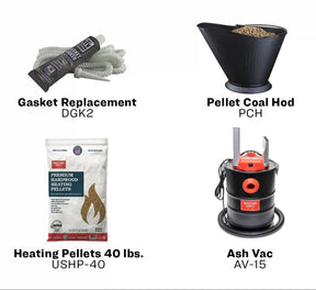 King KP5522-W Pellet Stove 170 lb. Hopper (3,000 Sq. Ft.) - accessories 