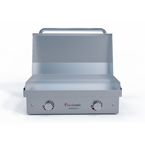 Le Griddle The Ranch Hand Electric Griddle With Lid - GEE75 LK - Stainless steel griddle with 'Le Griddle' branding 