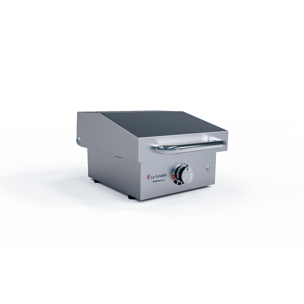 Le Griddle The Wee Electric Griddle With Lid - GEE40 LK - Stainless steel griddle with control knob