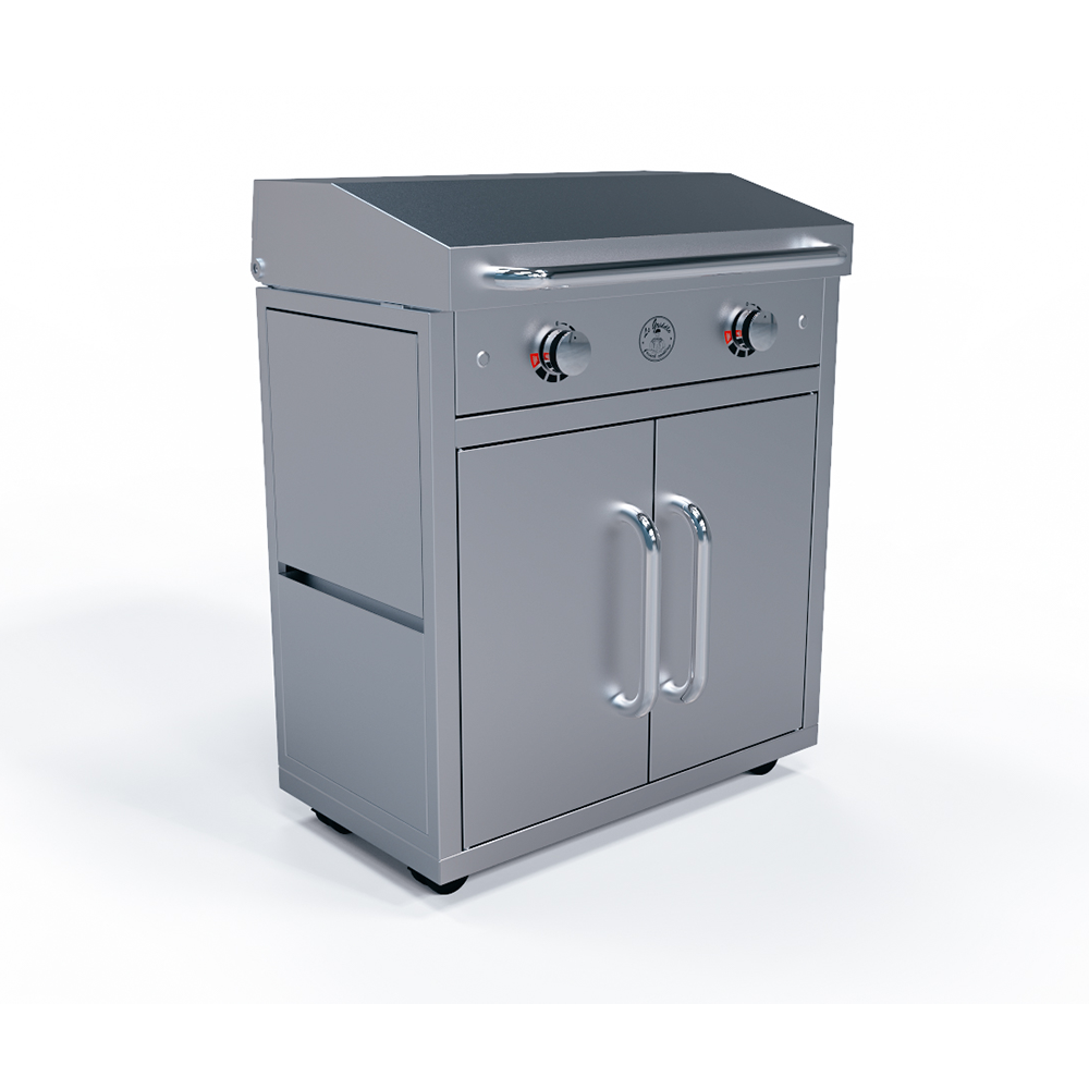 Le Griddle Portable Cart for the 75 Series Griddles – Stainless Steel Cart with Dual Folding Shelves