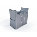 Le Griddle Portable Cart for the 75 Series Griddles – Stainless Steel Cart with Dual Folding Shelves