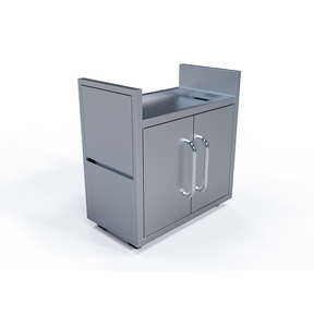 Le Griddle Portable Cart for the 75 Series Griddles – Stainless Steel Cart with Dual Folding Shelves