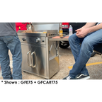Le Griddle Portable Cart for the 75 Series Griddles – Stainless Steel Cart with Dual Folding Shelves