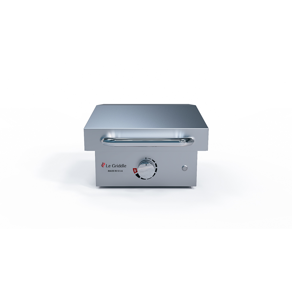 Le Griddle The Wee Electric Griddle With Lid – 16” x 15 3/4” Stainless Steel Indoor/Outdoor Cooking Surface