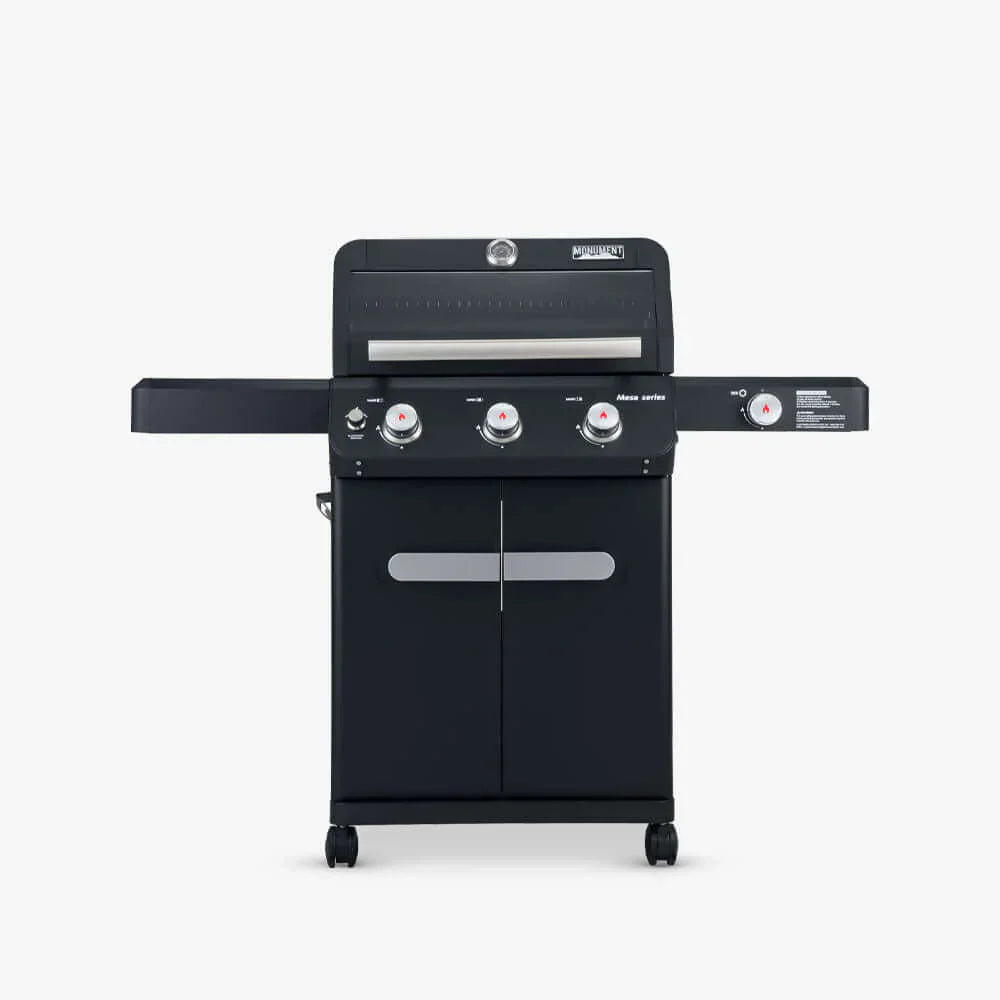Monument Grills Mesa 325 Black Propane Gas Grill 48,000 BTU Clearview Lid 570 sq in Cooking Area M325