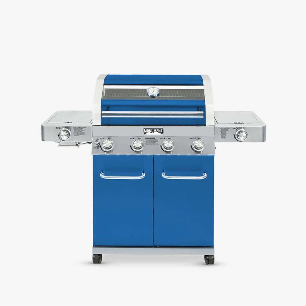Monument Grills 35633B | Matte Blue Infrared Propane Gas Grill